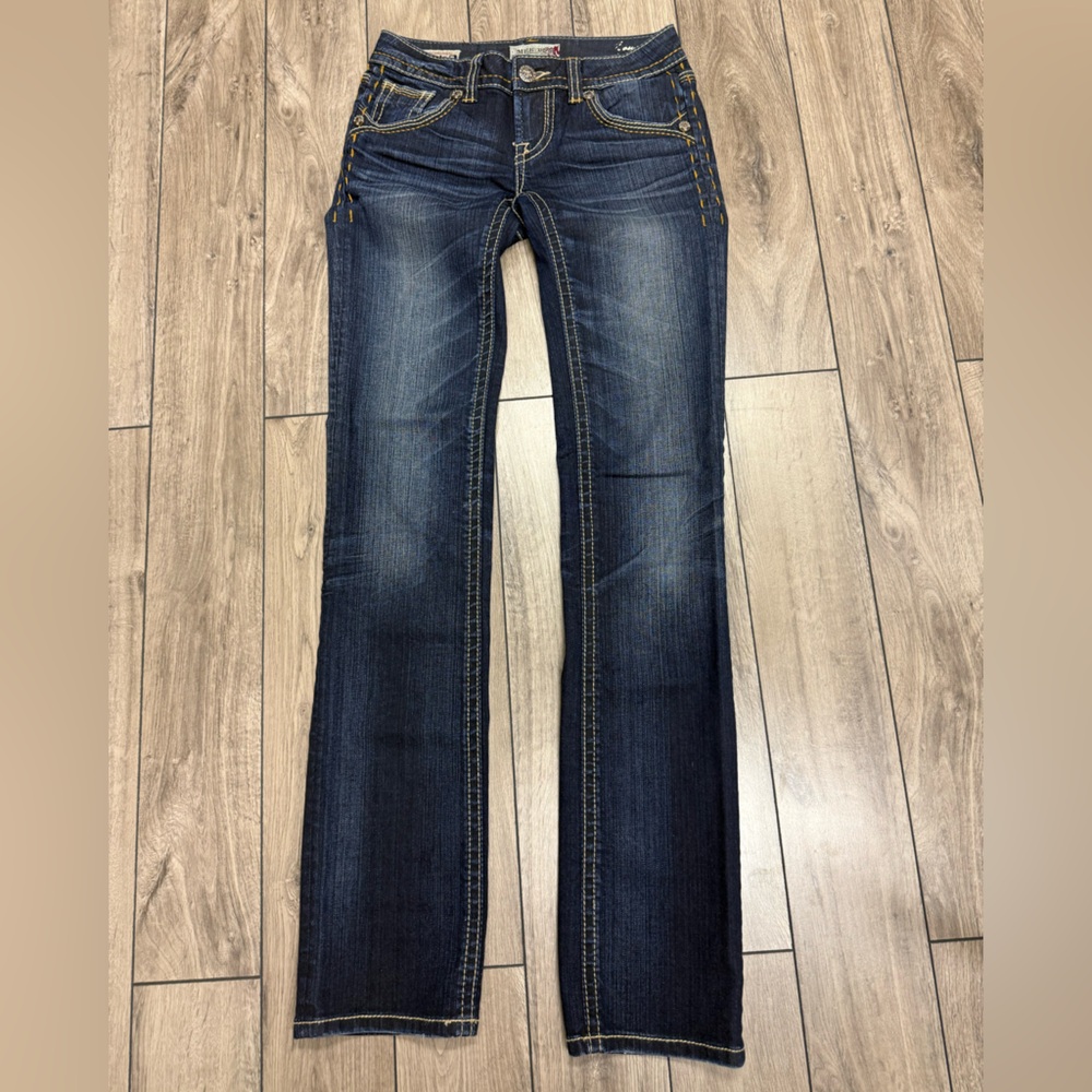 Y2K MEK Dark Blue Straight Leg Jeans